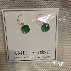 Green and Gold Earrings